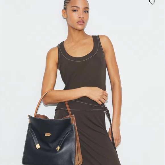 Tory Burch Black and Tan Satchel - Picture 2 of 7